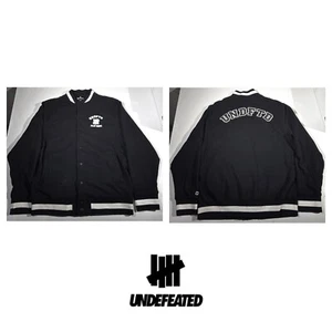 Undefeated UNDTFD Varsity Jacket Heavyweight Cotton Black stussy supreme Men L - Picture 1 of 14