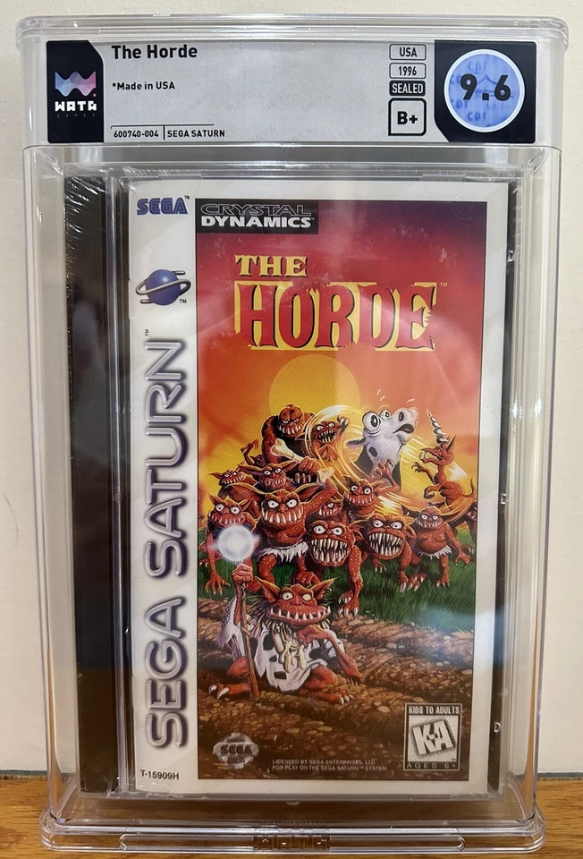 THE HORDE SEGA SATURN 1994 WATA 9.6 B+ SEAL V-OVERLAP SEAL PORT OF 3DO CONSOLE  - Image 1 of 4