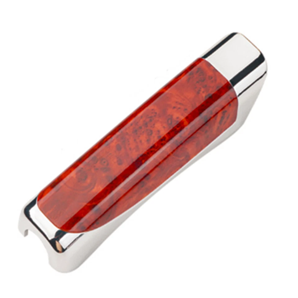 1 pieza Cubierta de freno de mano de coche Protección Auto Decorativa ABS Cuero Grano de caoba Foto 1 de 4