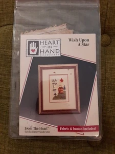 Vintage Heart in Hand Needle Art Wish Upon A Star Cross Stitch Pattern 1997 - Picture 1 of 2