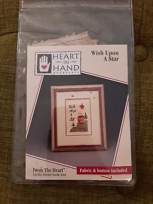 Vintage Heart in Hand Needle Art Wish Upon A Star Cross Stitch Pattern 1997 - Image 1 of 2