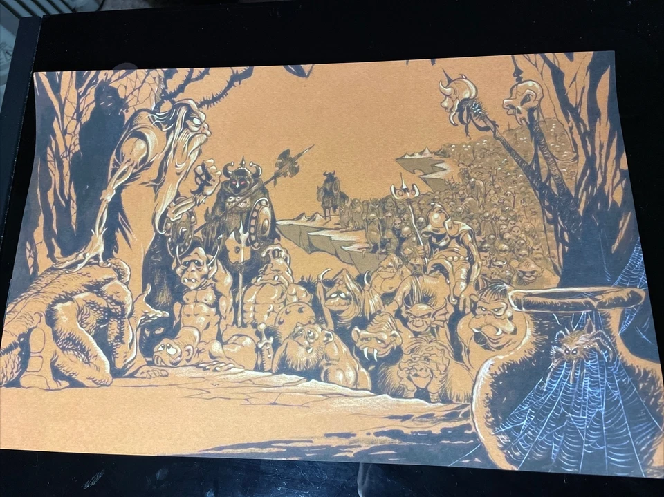 Impresión concepto de arte de animación de magos BAKSHI película de dibujos animados fantasía anime cel F1 Foto 1 de 3