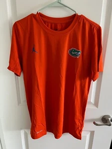Nike Air Jordan Brand Florida Gators Logo Orange Blue Dri-Fit T-Shirt Sz Small - Picture 1 of 5