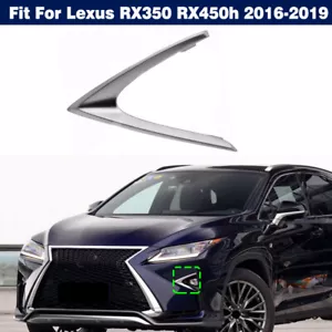 Left Chrome Front Bumper Fog Light Lamp Cover Trim For Lexus RX350 RX350L RX450h - Foto 1 di 11