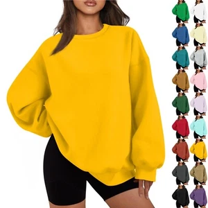 Oversized Sweatshirts for Women Hoodies Crewneck Fall Winter Outfits Pullover - Picture 1 of 39