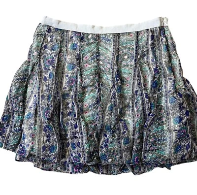 Falda American Eagle Y2K Mujer 12 Rosa Paisley Floral Metálico Rosa Casa de Campo Foto 1 de 4