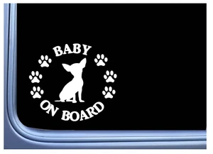 Baby an Bord Chihuahua Auto LKW Laptop Aufkleber Sticker 7" - Bild 1 von 1