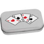 'Aces Playing Cards' Metal Hinged Tin / Storage Box (Tt029990)