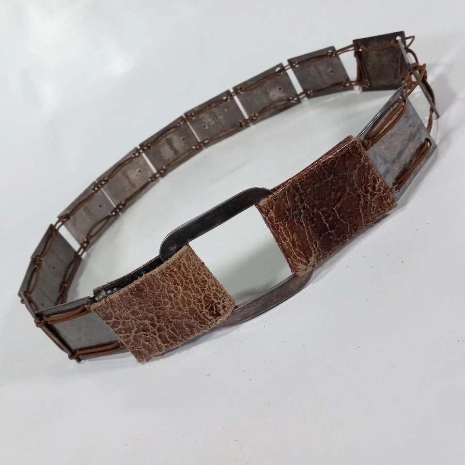 Suzi Roher Hip Belt Small 36 38 Concho Leather Brown - Image 1 of 4