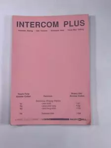 Vintage PACIFIC BELL Intercom Plus Pink Notepad ROTARY DIAL, Ring Pattern - Picture 1 of 2