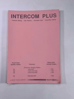 Intercomunicador vintage PACIFIC BELL Plus rosa bloc de notas esfera giratoria, patrón de anillo Foto 1 de 2