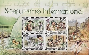 BURUNDI BOY SCOUTS STAMPS SHEET OF 4 2011 MNH LORD ROBERT BADEN POWELL BUTTERFLY - Picture 1 of 1