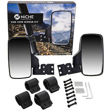 Black Side View Mirror Set for Polaris Ranger RZR XP Crew 570 800 900 1000