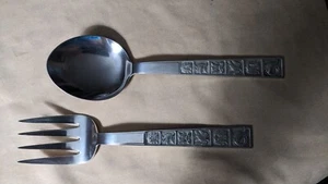 David Anderson 925 Sterling Silver Salad Serving Set - Picture 1 of 4