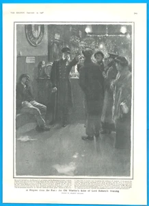 1908 England bar saloon antique PRINT by Gilbert Holiday Old Warrior - Picture 1 of 1