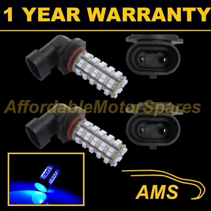2X HB3 9005 BLUE 60 LED FRONT MAIN HIGH BEAM LIGHT BULBS CAR KIT XENON MB500801 - Image 1 of 1