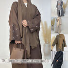 Women Moon Embroidery Batwings Abaya Ramadan Muslim Clothing Hijab Robe Cardigan
