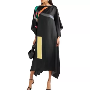 AU 20 22 24 New Silk Mix Kaftan/ Resort Beach Wear Caftan Women Maxi Dress - Picture 1 of 3