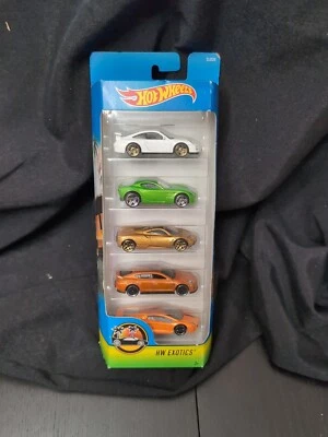 Paquete de 5 Hot Wheels Exotics Aventador Alfa Porsche Pagani GT3 RS Foto 1 de 4