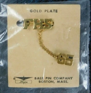 NIP, Bale Pin Company, "FHS 65", gold plate, class pin - Picture 1 of 8