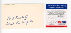 Bert Niehoff Signed PSA/DNA COA Autographed Index Card Autograph Auto D:73 RARE! - Picture 1 of 3