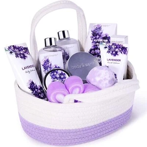 Geschenkset für Frauen - 11 tlg. Badeset Geschenke mit Lavendel Duft Produkte... - Bild 1 von 8
