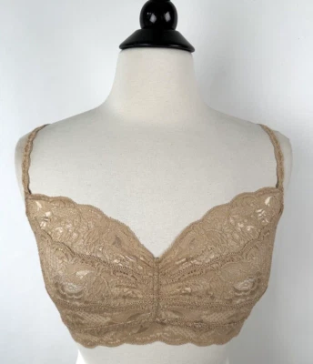 NWT Cosabella Never Say Never Sweetie Bralette SMALL 32 A-D Nude Stretch Lace - Image 1 of 4