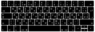 Russische / Deutsche Silikon Abdeckung für MacBook Pro mit Touch Bar 13", A2159 - Bild 1 von 4