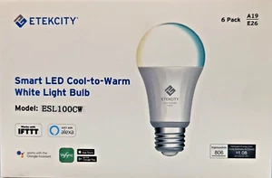 Etekcity ESL100 Smart Light Bulb (6 pack) Alexa, Google Home, IFTTT - 60W Equiv. - Picture 1 of 7