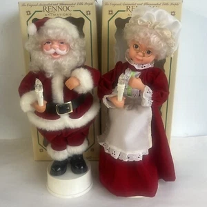 VINTAGE Santa & Mrs. Claus LITTLE PEOPLE Animated Figurines 16" Tall by RENNOC - Picture 1 of 8