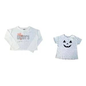 Crazy8 Girls T-Shirts 2-Pack Halloween & Valentine Themes Size 5T - Picture 1 of 7