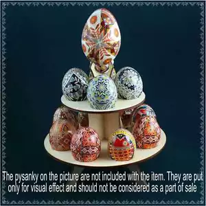 Soporte Pysanka de madera contrachapada real para 13 huevos de Pascua de pollo. Pysanky - Imagen 1 de 12