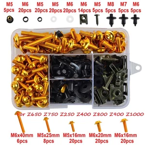 For Z650 Z750 Z250 Z400 Z800 Z900 Z1000 Complet Fairing Bolts Screws Kit D28 - Picture 1 of 10