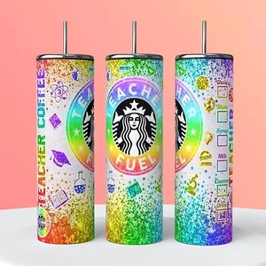 20oz Teacher Appreciation Sublimated Tumbler Cup With Lid And Straw - Picture 1 of 1