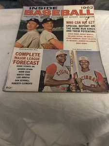 1962 Inside Baseball Magazin Mantle Maris New York Yankees Pinson Cincinnati Sehr guter Zustand - Bild 1 von 2