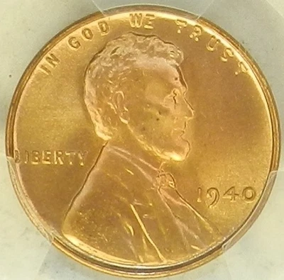 1940 P Lincoln Cent MS67 RD Red PCGS BU Unc Wheat Penny - NGC Registry [839] - Image 1 of 4