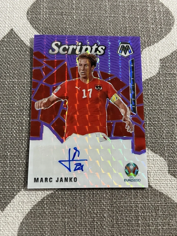 2021 Panini Mosaic Euros Marc Janko Purple Fluorescent Auto #/49 - Image 1 of 4