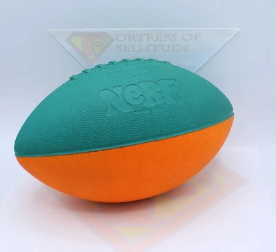 Винтажный Parker Brothers официальный Nerf футбол 1980-х оранжевый Aqua/бирюзовый синий цвет - Изображение 1 из 4