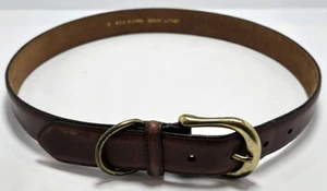 Echtleder Gürtel mit Messingschnalle - 29,5" - Made in China - Vintage Look - Bild 1 von 8