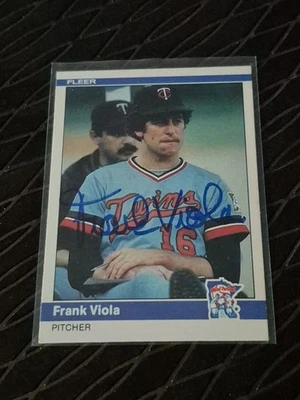 (AUTO) Frank Viola 1984 FLEER Baseball Card - Image 1 of 3