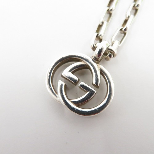 Collana Gucci ad incastro G argento 295710