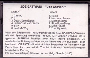 Joe Satriani Self-Titled cassette Germany Relativity 1995 promo cassette with - Picture 1 of 4