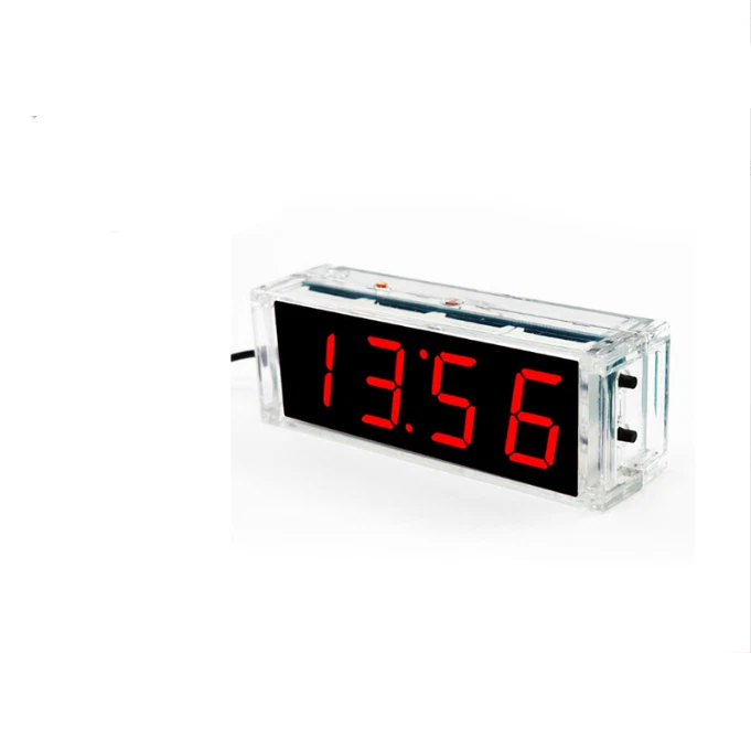 4 LED Digital Electronic Alarm Clock DIY Time Date Temperature And Light Control - Image 1 of 4