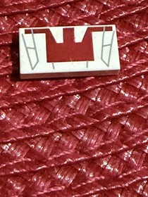 LEGO 3069px47 White Tile 1 x 2 from Set 4487 Star Wars Jedi Starfighter & Slave