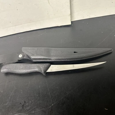 "Cuchillo de filete American Angler Premium 11"" con hoja y funda de acero inoxidable de 6""" Foto 1 de 4