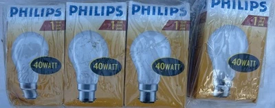 Lot Of 8 Philips A55 Incandescent Bulbs B22 Fitting 40w New In Original Boxes - Image 1 of 4