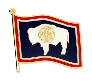 WYOMING STATE FLAG LAPEL PIN - Picture 1 of 1