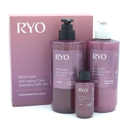 RYO Root:Gen Anti Aging Care Shampoo Treatment Set Hair Lose 3D Volume K-Beauty - Image 1 of 4