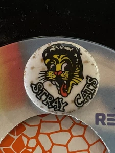Stray Cats 1980s Pinback Button Badge Holo Prismatic 1" Punk Retro Vintage #05 - Bild 1 von 1