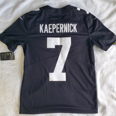 全新带标签 Nike Colin KAEPERNICK ICON 真 7 球衣 小号 黑色/白色 CN5314-010 — 第 1/4 张图片